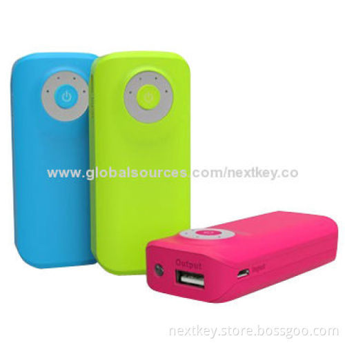 Gift ABS Mobile Power Bank, 5,600mAh for Tablet PCs, Smartphone with Built-in FlashlightNew